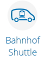 Anreise mit dem Bahnhof Shuttle